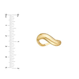 14K Gold Raised Swirl Band