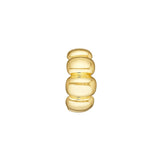 14K Gold Puffy Half Hoop Earrings