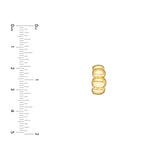 14K Gold Puffy Half Hoop Earrings