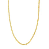 14K Gold Square 2+1 Link Chain Necklace