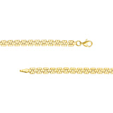 14K Gold Square 2+1 Link Chain Necklace