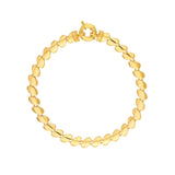 14K Gold Diagonal Oval Link Bracelet