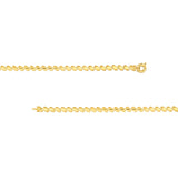 14K Gold Diagonal Oval Link Bracelet