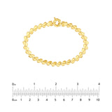 14K Gold Diagonal Oval Link Bracelet
