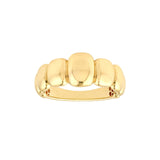 14K Gold Puffy Rectangle Band