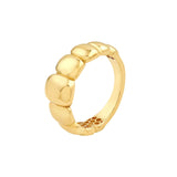14K Gold Puffy Rectangle Band
