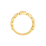 14K Gold Puffy Rectangle Band