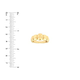 14K Gold Puffy Rectangle Band