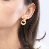 14K Gold Duo Linked Hoop Earrings