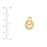 14K Gold Duo Linked Hoop Earrings
