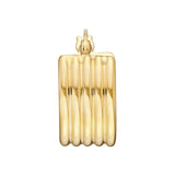 14K Gold Small Ribbed Hoop Earrings