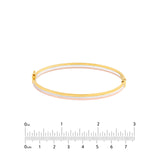 14K Tri Color Gold Bangle