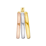 14K Tri Color Gold Triple Hoop Earrings