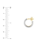 14K Two-Tone Gold 10MM Double Hoop Earrings