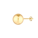 14K Gold 12MM Ball Stud Earrings