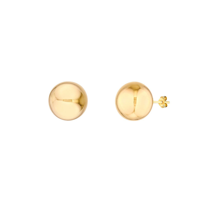14K Gold 16MM Ball Stud Earrings