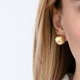14K Gold 16MM Ball Stud Earrings