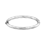 Sterling Silver Twisted Bangle
