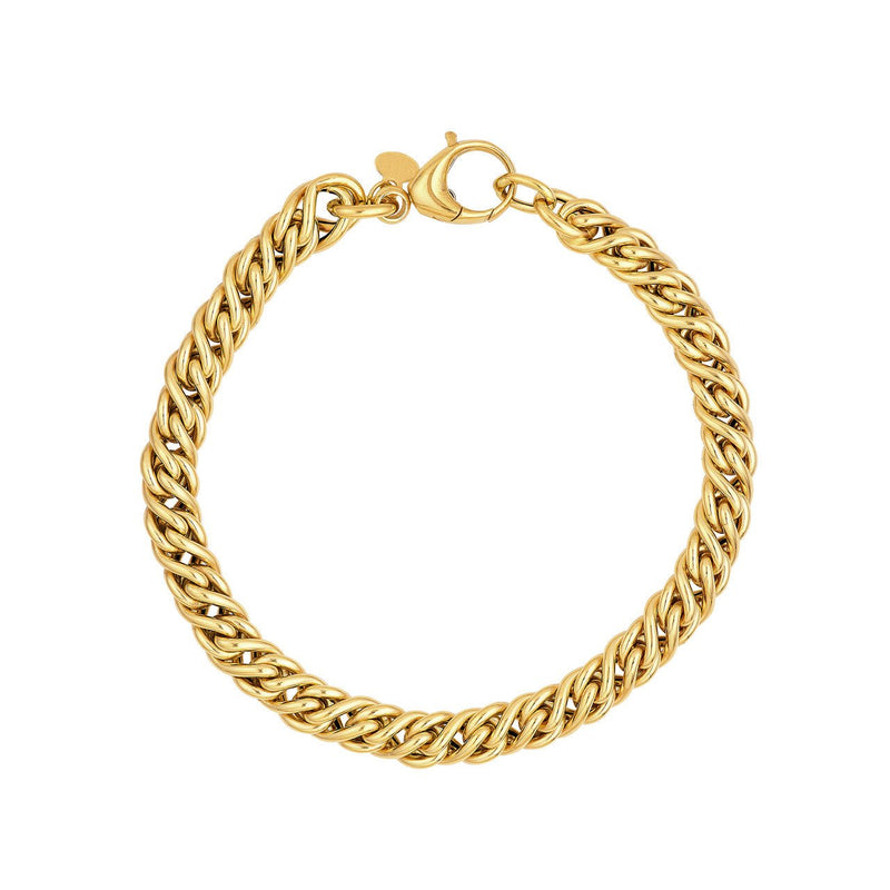 14K Gold Small Twisted Cable Chain Bracelet