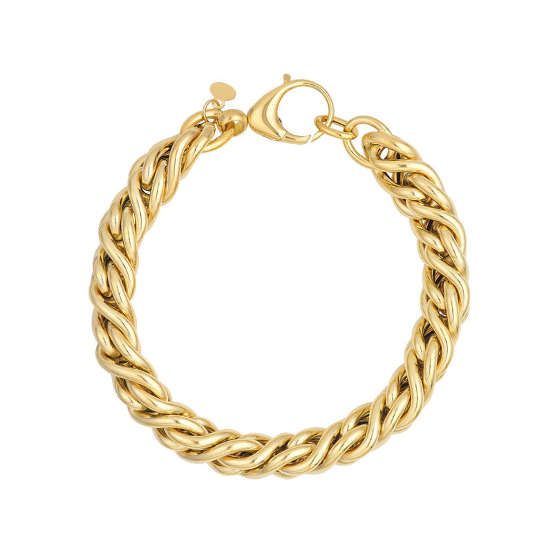 14K Gold Twisted Cable Chain Bracelet