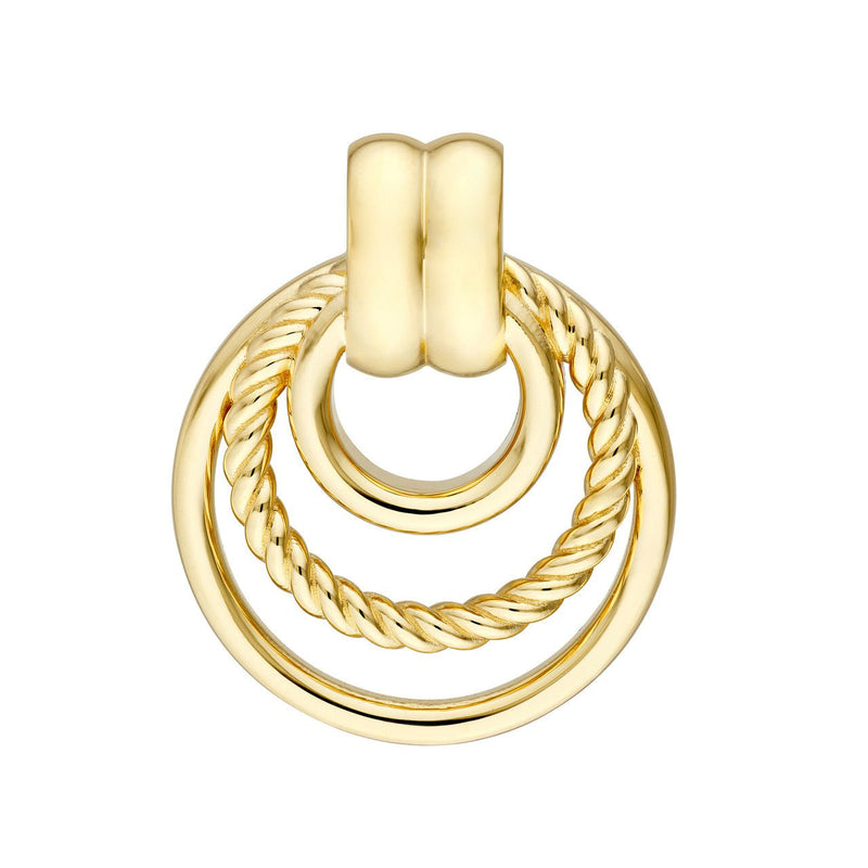 14K Gold Multi Ring Hoop Dangle Earrings