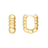 14K Gold Oval Bead Stud Earrings