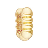 14K Gold Oval Bead Stud Earrings