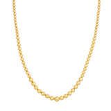 14K Gold Graduated Bead Necklace