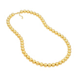 14K Gold 8MM Bead Chain Necklace