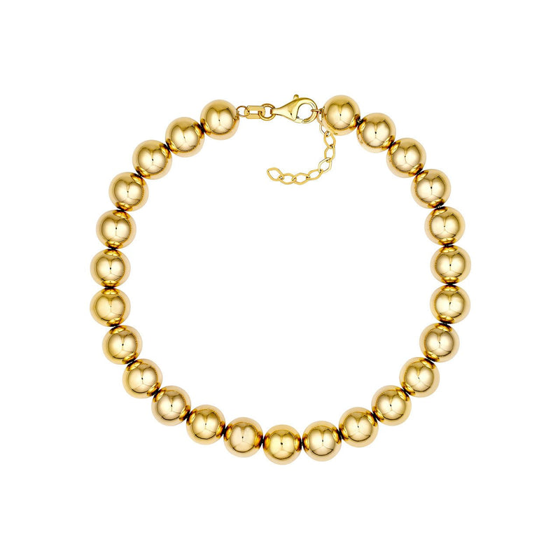 14K Gold 8MM Bead Bracelet
