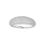 14K Gold Dome Diamond Pavé Band