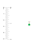 14K Gold Diamond and Emerald Stud Earrings