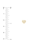 14K Gold Pave Diamond Heart Stud Earrings