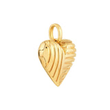 14K Gold Textured Heart Locket Pendant