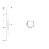 14K Gold 5 Row Diamond Pavé Huggie Earrings