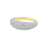 14K Gold Dome Diamond Pavé Band