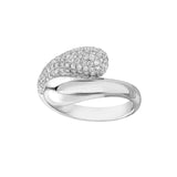 14K Two-Tone Gold Open Dome Diamond Ring