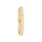 14K Gold Diamond Hoop Earrings