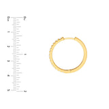 14K Gold Diamond Hoop Earrings