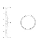 14K Gold Diamond Hoop Earrings