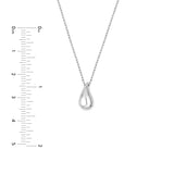 Sterling Silver Tear Drop Pendant Necklace