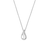 Sterling Silver Tear Drop Pendant Necklace