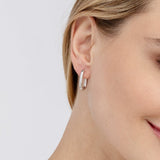 Sterling Silver Oval Hoop Earrings