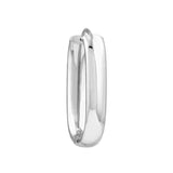 Sterling Silver Large Oval Hoop Earrings