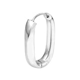 Sterling Silver Large Oval Hoop Earrings