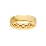 14K Gold Wide Rounded Band