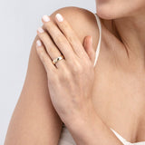 14K Gold Wide Rounded Band