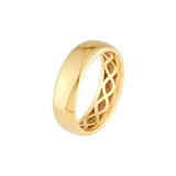 14K Gold Wide Rounded Band