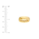 14K Gold Wide Rounded Band