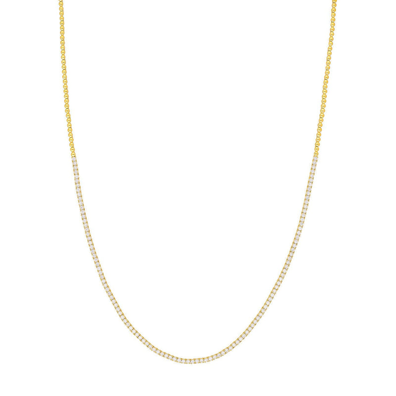 14K Gold 2.00 Carat Graduated Diamond Tennis Necklace